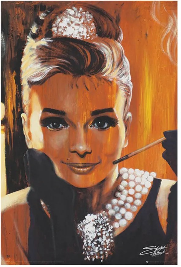 Poster Audrey Hepburn Arte De Stephen Fishwick 60x90cm