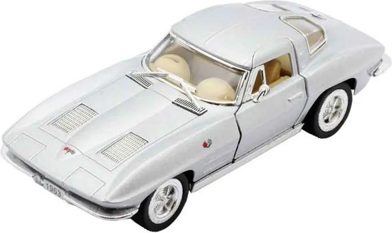 Miniatura 1963 Corvette Sting Ray Escala 1:36 Prata