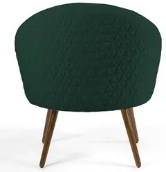 Poltrona Decorativa Pés Palito Rafa C-117 Linho Tressê Verde - Domi