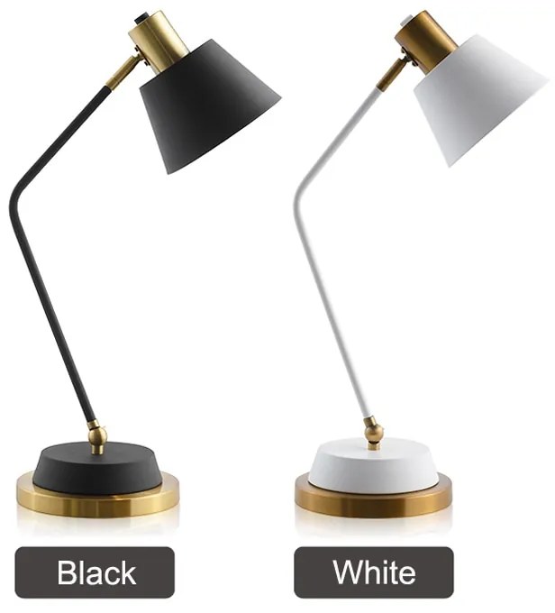 Luminária Moderno led ajustável lâmpada de mesa longo braço oscilante e27 candeeiro mesa cabeceira estudo escritório proteção para os olhos luzes leitura ue/eua plug - black - China | US Plug