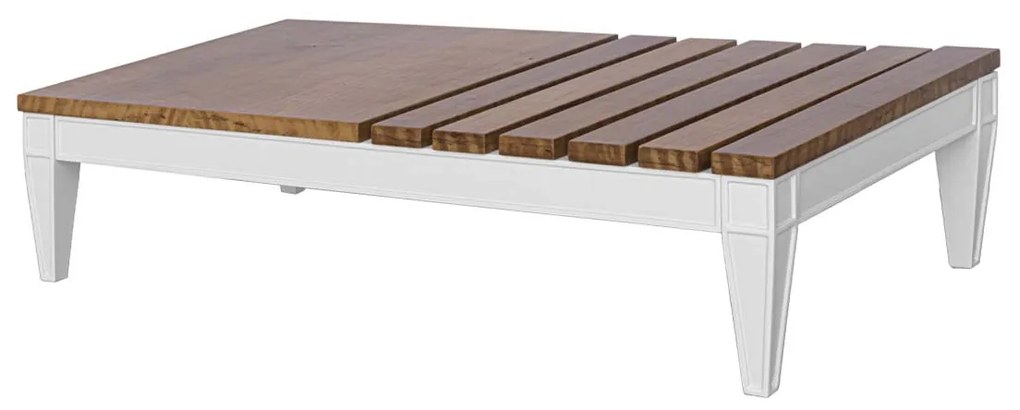 Mesa de Centro Benito Baixa G - Branco com Tampo Canelle  Kleiner