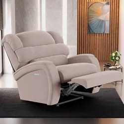 Poltrona do Papai Reclinável Kalie Elétrica Botão LED Massagem FH9 Vel