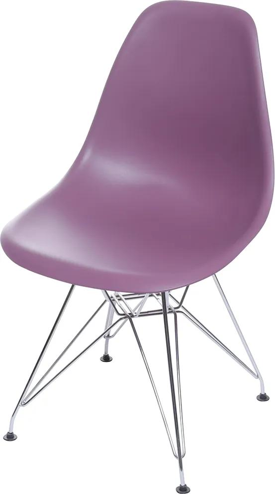 Cadeira DKR Polipropileno e Base de Metal Pian – Roxa