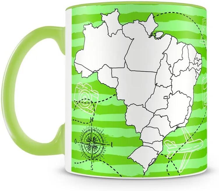 Caneca Personalizada Mapa do Brasil Para Colorir