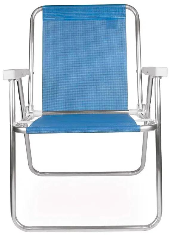 Cadeira Alta Alumínio 2274 Azul Royal - Mor.