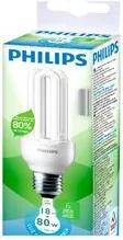 Lâmpada Eletrônica Philips Ecohome Stick Luz Clara 18W E27 220V