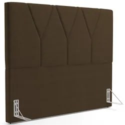 Cabeceira Cama Box Solteiro 100cm Aura Suede W01 Marrom - Mpozenato