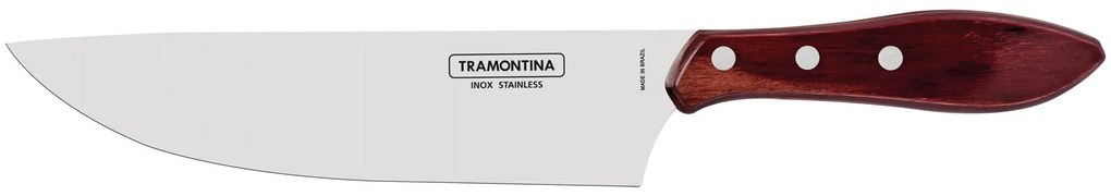 Faca Tramontina para Carne 8" em Aço Inox e Cabo Vermelho Polywood - Tramontina  Tramontina