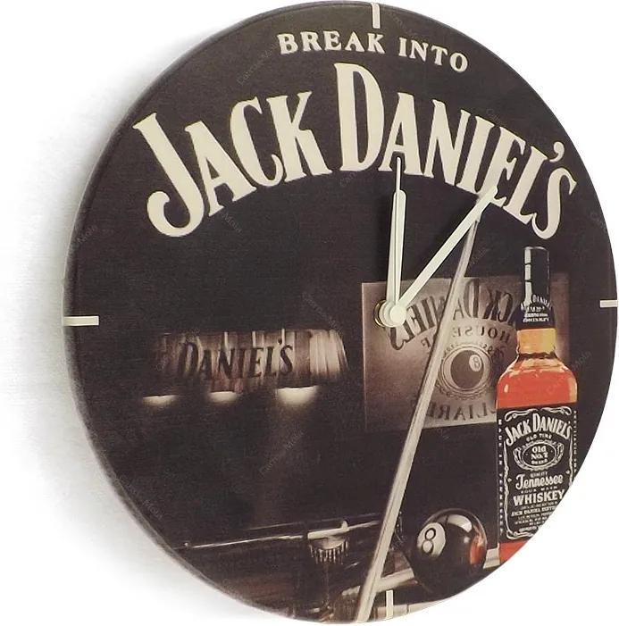 Relógio de Parede Break Into Jack Daniels em Madeira MDF - 28 cm