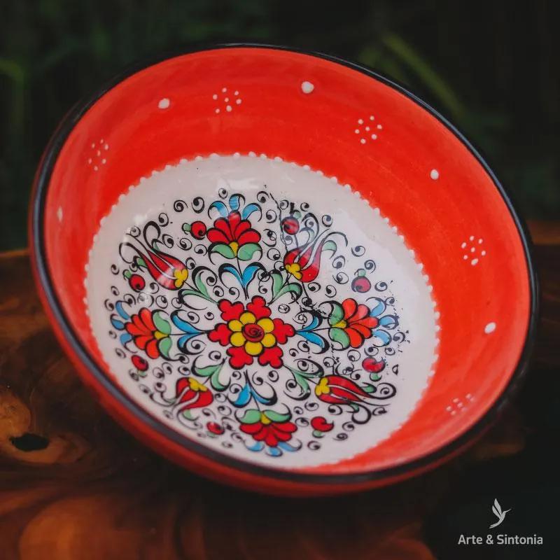 Tigela em Cerâmica Turca Laranja