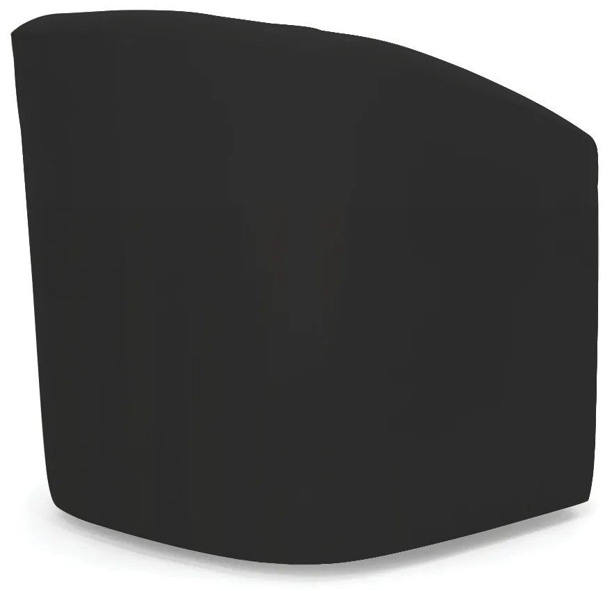 Poltrona Decorativa Base Giratória Stella Max Veludo Preto D03 - D'Rossi
