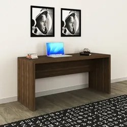 Mesa para Home Office de 163 cm de Largura ME4109 Nogal  Tecno Mobili