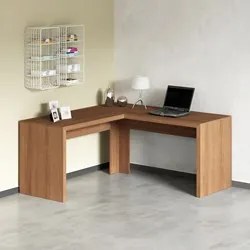 Mesa de canto para Home Office ME4116 Amendoa - Tecno Mobili