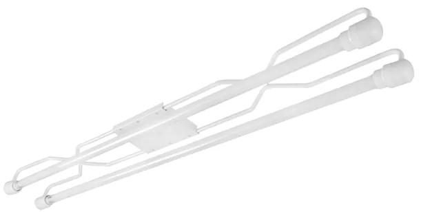 Luminaria Sobrepor Aluminio Branco 132cm Malaga