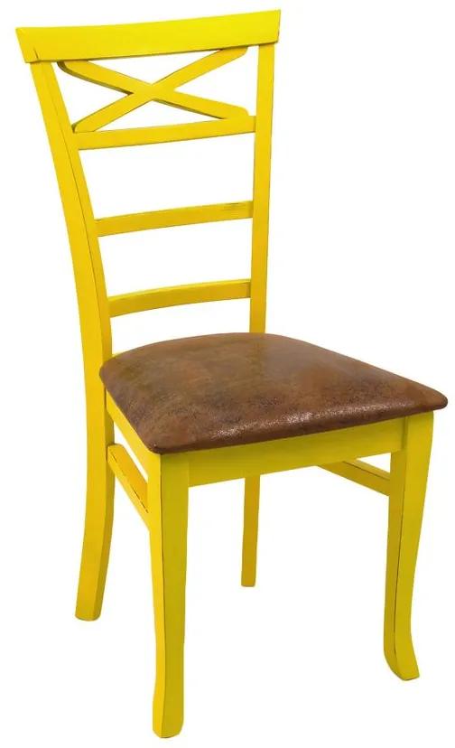 Conjunto 2 Cadeiras de Jantar Velletri Amarelo - Wood Prime AM 32258