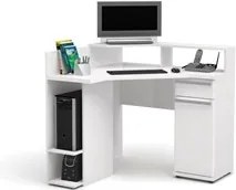 Mesa para Computador de Canto 96 cm Branco - Kappesberg