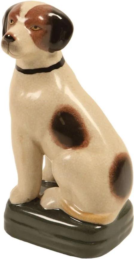 Escultura Decorativa de Porcelana Cachorro Chiot
