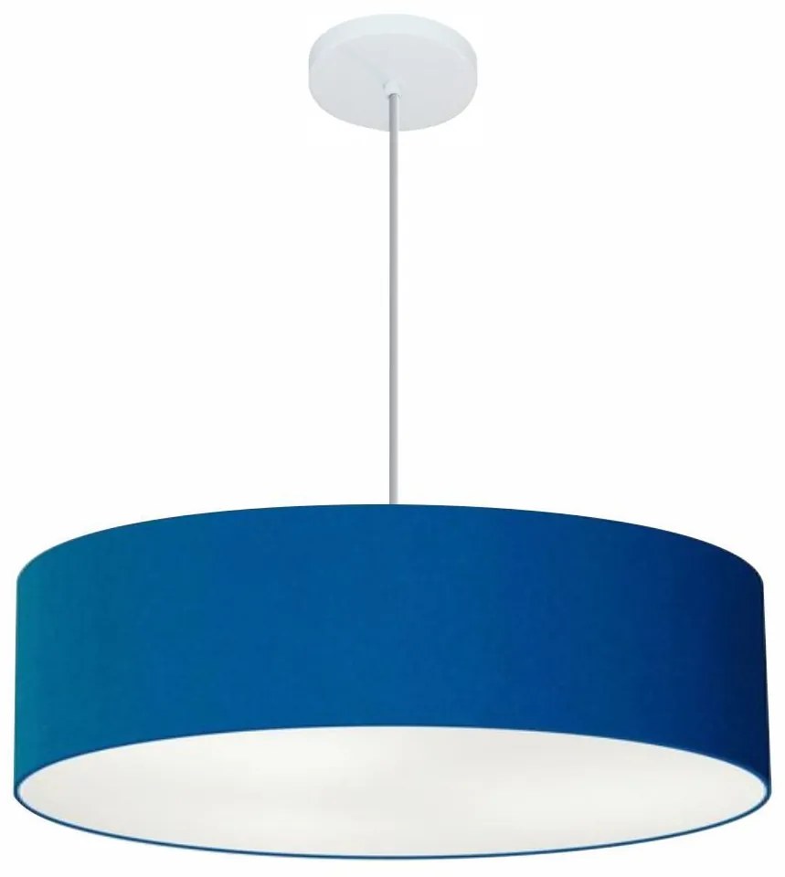 Lustre Pendente Cilíndrico Vivare Md-4221 Cúpula em Tecido 60x15cm - Bivolt