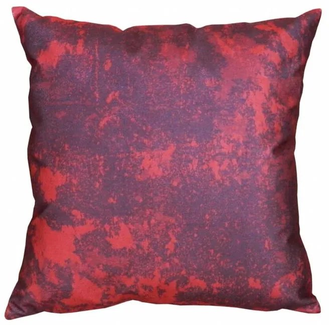 Capa de Almofada Ritz em Suede Tons Vermelho Marmorizado - ART-0111 - 45x45cm