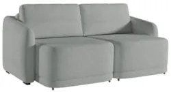 Sofá Cama Casal para Sala 216cm Polska Z08 Boucle Cinza Claro - Mpozen