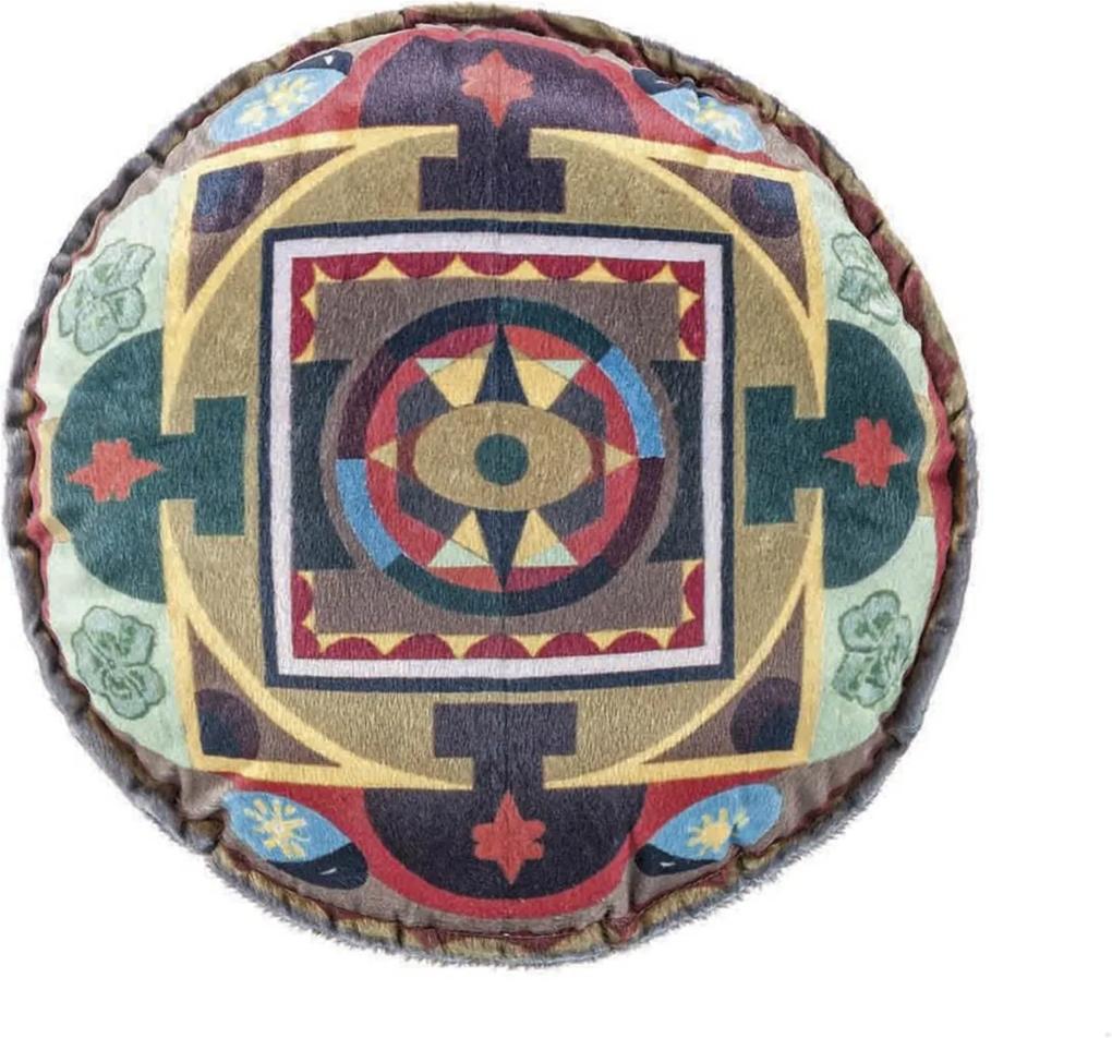 Capa de Almofada Guga Tapetes Redonda Mandala05