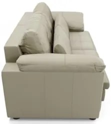 Sofá Retrátil 2 Lugares Para Sala 175cm Dijon Couro Creme S07 - Mpozen