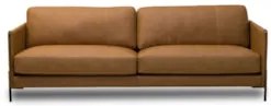 Sofá 3 Lugares Para Sala Living 240cm Bliss L08 Couro Camel  - Mpozena