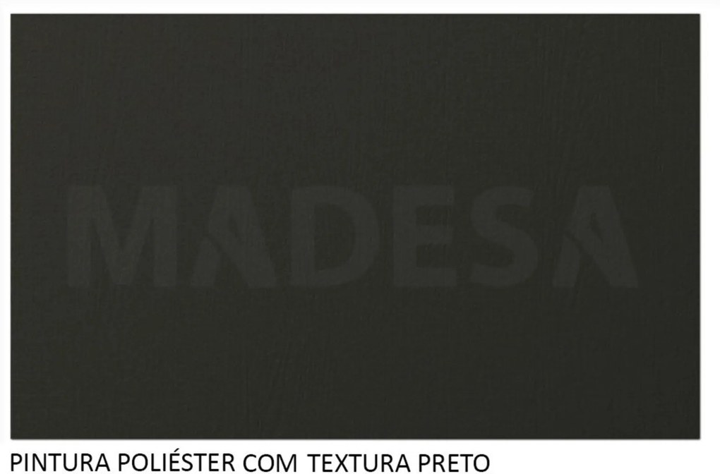 Guarda Roupa Casal Madesa Mônaco 3 Portas de Correr com Espelho Preto