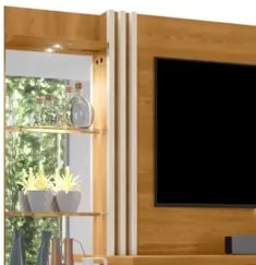 Estante Painel Para TV 60 Pol 200cm Sam Z10 Off/Cinamomo - Mpozenato