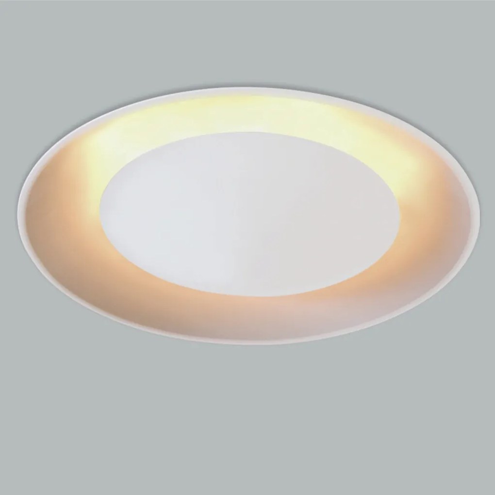 Luminária De Embutir Eclipse Curvo 3Xe27 Mini Ø43X11Cm Metal | Usina 2... (ND-B - Nude Brilho + BR-F - Branco Fosco)
