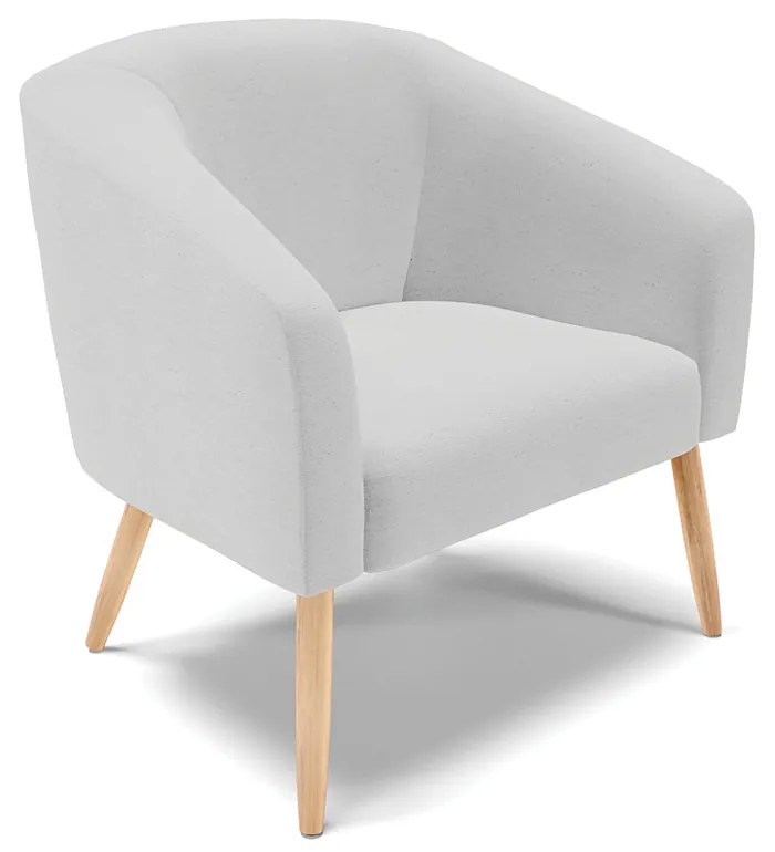 Poltrona Decorativa Pé Palito Natural Kit 2 Stella Linho D03 - D'Rossi - A05 Cinza Claro