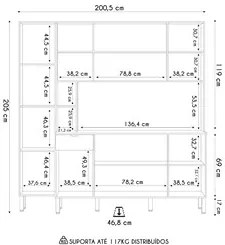 Cozinha Compacta Com Balcão 200cm Louvre K02 Freijó/Soft - Mpozenato