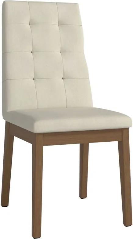 Cadeira de Jantar Monna Linho Bege Claro - Wood Prime PV 32687