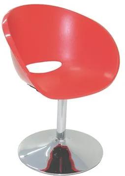 Cadeira Elena pé central vermelha Tramontina