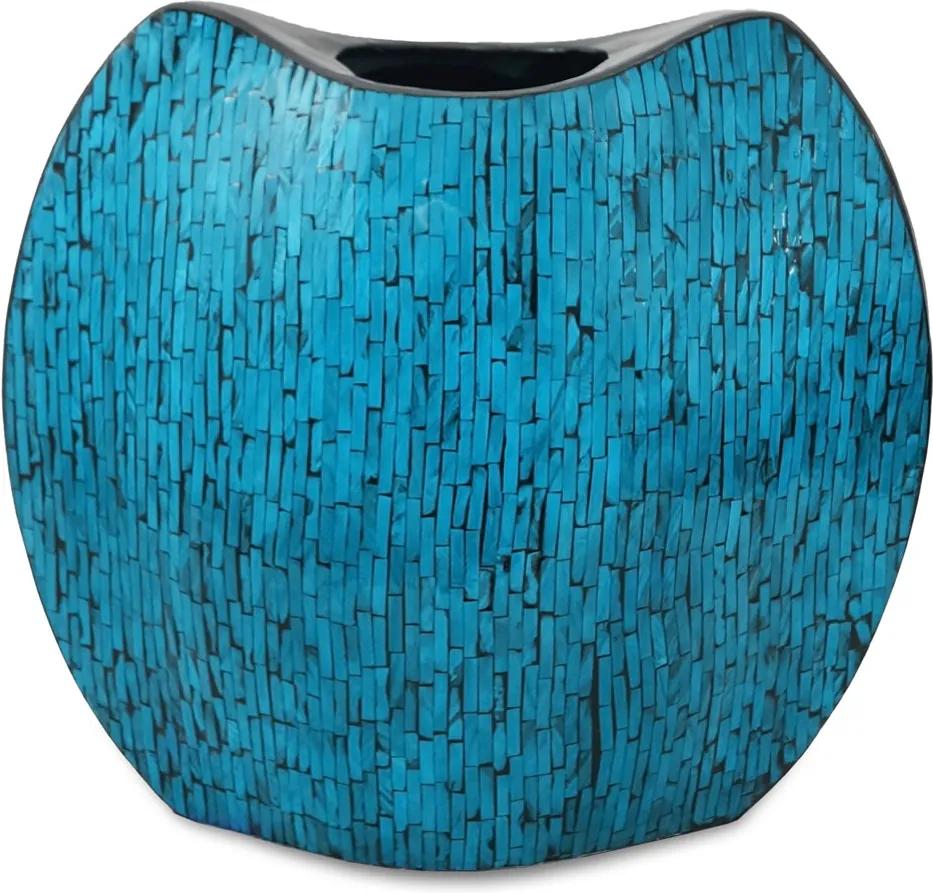 Vaso Decorativo em Madrepérola Azul Cobalto
