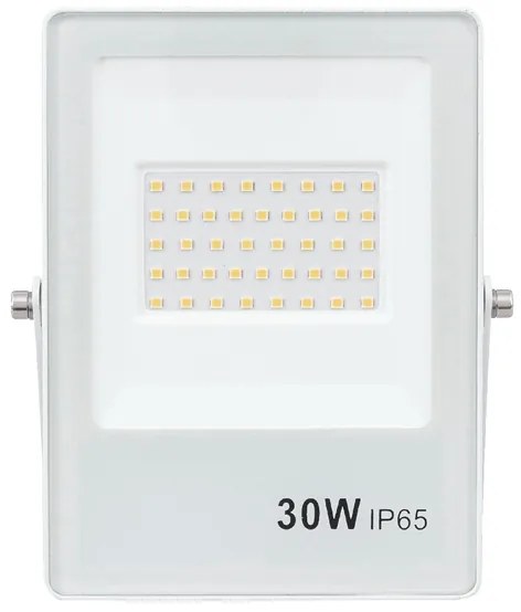 Projetor Led Ultrafino Branco 30w 6500k Ip65