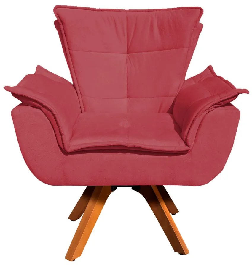 POLTRONA GIRATORIA OPALA SUEDE BASE MADE - Rose