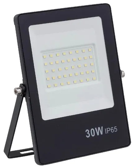 Projetor Led Ultrafino Aluminio 30W 120 6500K Ip65 - PRETO