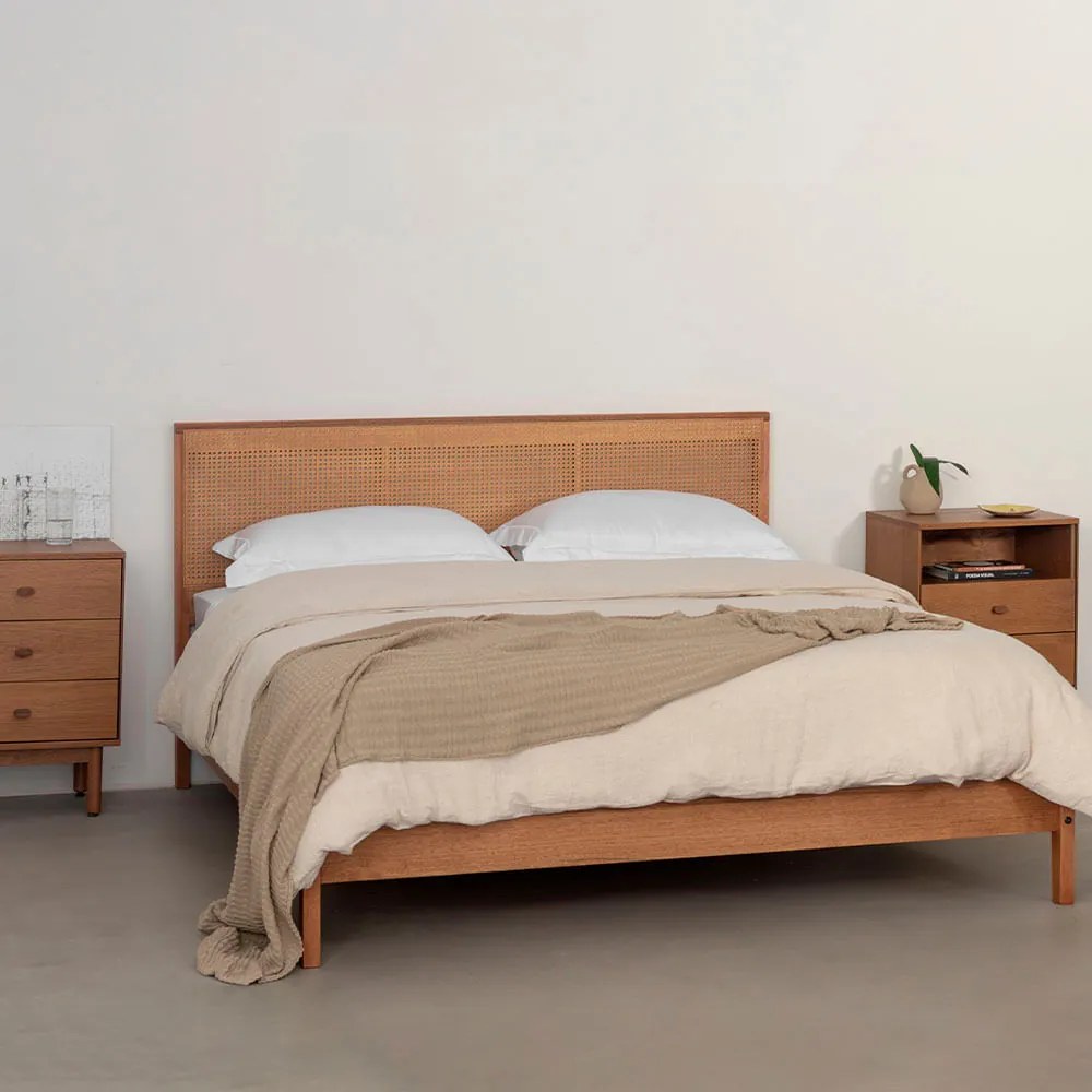 Cama Queen Noga Palha Natural - Nozes