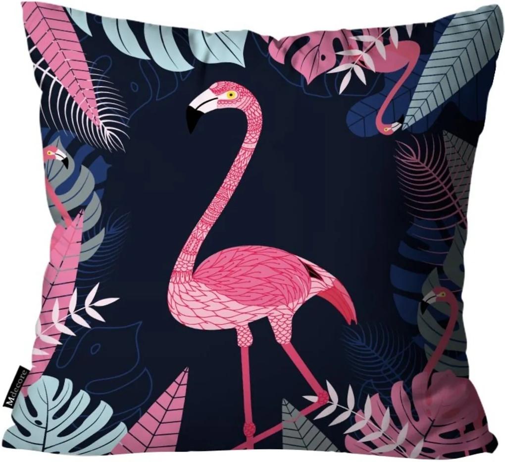 Almofada Mdecore Flamingo Azul Marinho 45x45cm