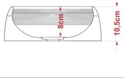 Cuba Pia de Apoio para Banheiro Oval Capri OV39W C08 Azul Escuro - Mpo