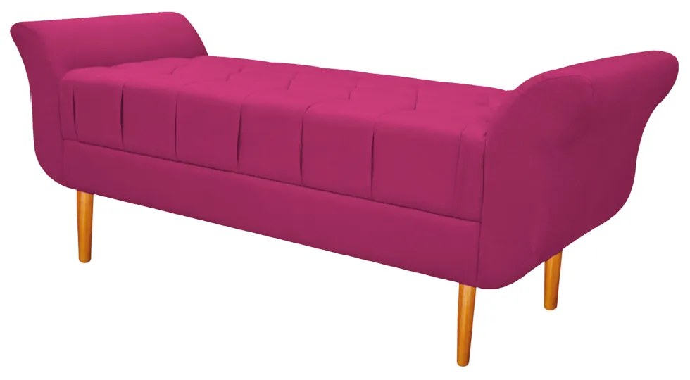 Recamier Estofado Ari 140 cm Casal Suede Pink - ADJ Decor