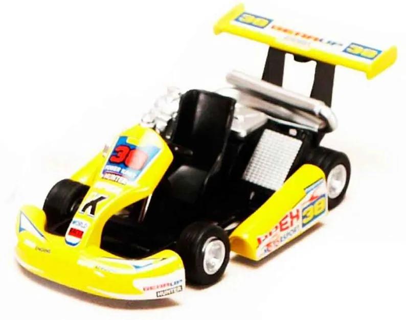 Miniatura Kart Turbo Go Amarelo
