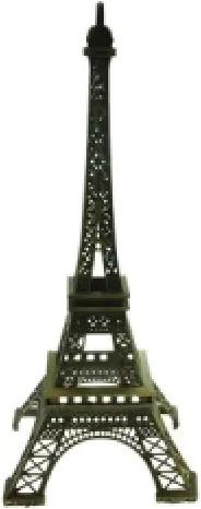 Mini Torre Eiffel em Metal - 15x5 cm