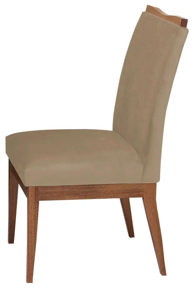 Conjunto 2 Cadeiras Decorativa Leticia Aveludado Nude