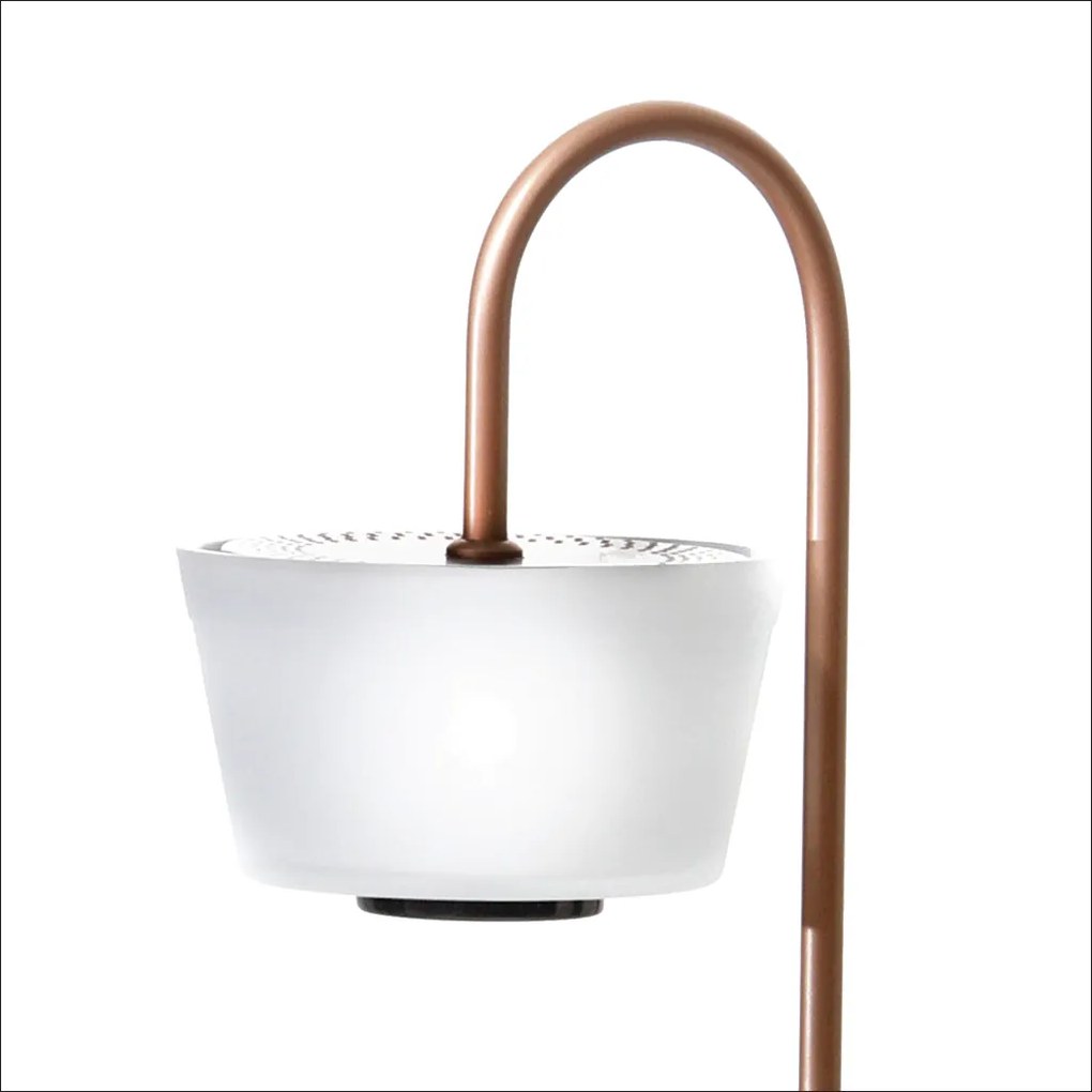 Abajur Mushroom Glass 49X13X17,5Cm Metal Alumínio E Vidro 02Xg9 - Old... (PRETO / DOURADO BRILHO)