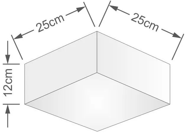 Plafon Para Home Quadrado SH-3000 Cúpula Cor Café