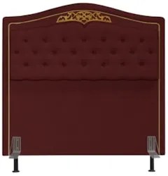 Cabeceira Cama Box Casal King 195cm com Tachas Imperial Veludo J02 Bor