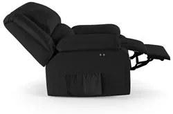 Poltrona do Papai Reclinável Pietra Power Touch Massagem FH9 PU Preto