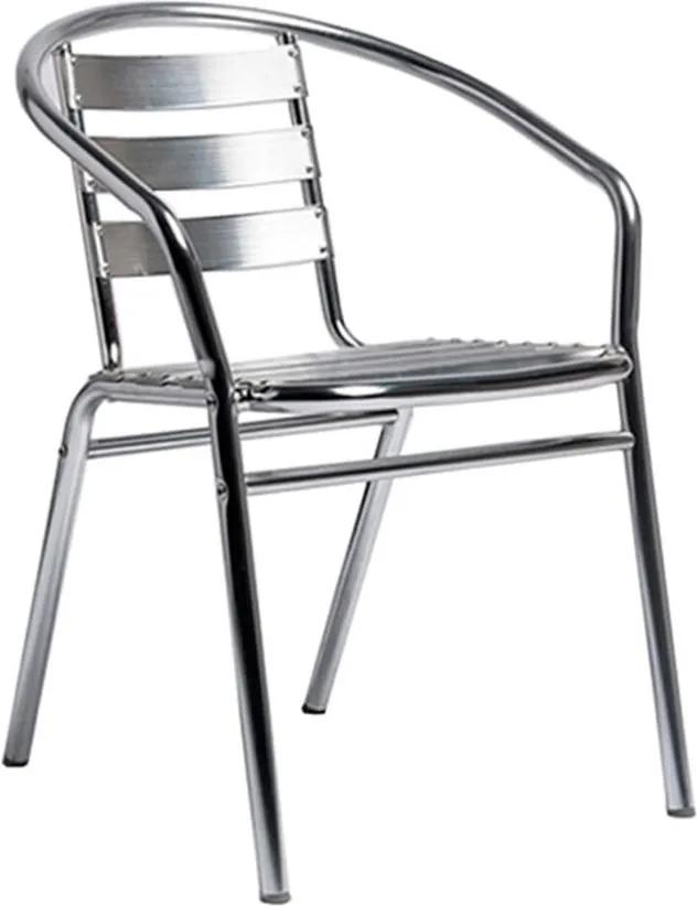 Cadeira Barbecue C/ Braço Tubular Aluminio